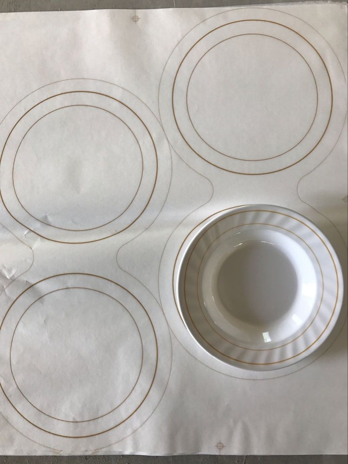 Biała zastawa stołowa z melaminy Drukowanie kalkomanii Dostosowany styl 4
