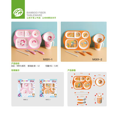 Dobra cena. Urocza zastawa stołowa z melaminy z włókna bambusowego dla dzieci w Internecie