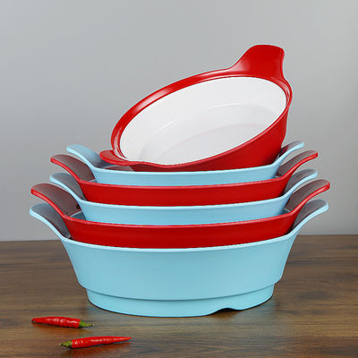 Dobra cena. Dwukolorowa 100% zastawa stołowa z melaminy w restauracji / stołówce w Internecie