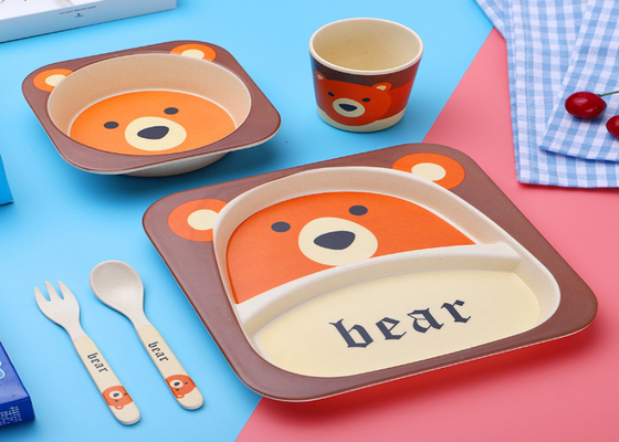 Dobra cena. 5 sztuk Cute Animal Design Dzieci Zestawy obiadowe z melaminy w Internecie