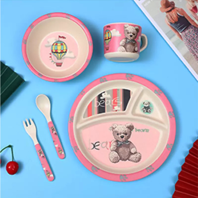 Dobra cena. Trwałe zestawy obiadowe z melaminy z kreskówek Dostosowane logo do restauracji w Internecie