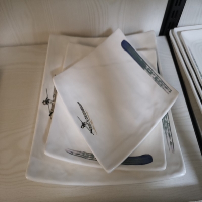 Dobra cena. Naczynia stołowe do restauracji Nordic Melamine Niezniszczalny prostokątny talerz obiadowy w Internecie